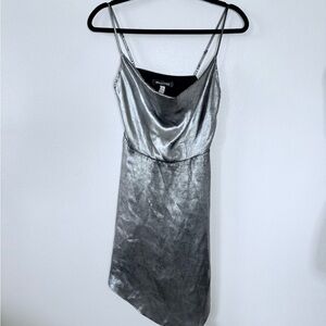 Urban Outfitters Silver Slip Dress